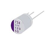 CAP, 120UF, 50V, ALU ELEC RADIAL, POLY