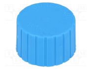 Cap; Body: blue; Øint: 19.8mm; H: 17.5mm; push-in; SafeCAP; round SUNDPLAST