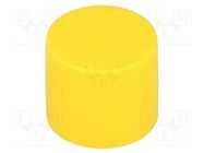 Cap; Body: yellow; Øint: 33mm; H: 33.5mm; LDPE; push-in; SafeCAP SUNDPLAST