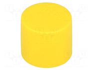 Cap; Body: yellow; Øint: 55.7mm; H: 20mm; LDPE; push-in; SafeCAP SUNDPLAST