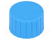 Cap; Body: blue; Øint: 33.2mm; H: 23.1mm; push-in; SafeCAP; round 