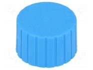 Cap; Body: blue; Øint: 33.2mm; H: 23.1mm; push-in; SafeCAP; round SUNDPLAST