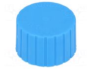 Cap; Body: blue; Øint: 33.2mm; H: 23.1mm; push-in; SafeCAP; round SUNDPLAST