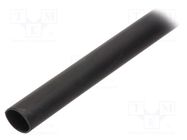 Heat shrink sleeve; glued; 4: 1; 12mm; L: 1m; black; -55÷110°C 3M