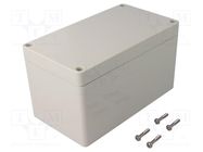 Enclosure: multipurpose; X: 90mm; Y: 160mm; Z: 90mm; 1554; ABS; grey HAMMOND