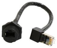 ENET CABLE, CAT6 RJ45 JACK-R/A PLUG/0.2M