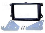 Radio frame; Seat,VW,Škoda; 2 DIN; black gloss ACV