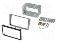 Radio frame; Peugeot; 2 DIN; silver ACV