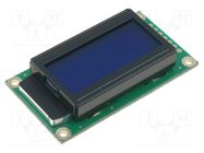 Display: LCD; alphanumeric; STN Negative; 8x2; blue; 58x32x13.2mm RAYSTAR OPTRONICS