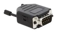D SUB CONN KIT, PLUG, 9POS, DE, SOLDER
