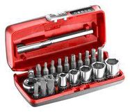 SOCKET SET, 6POINT, METRIC, 6-13MM, 23PC