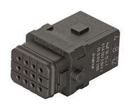 RECTANGULAR PWR INSERT, SOCKET, 12POS