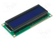 Display: LCD; alphanumeric; STN Negative; 16x2; blue; 80x36x13.5mm RAYSTAR OPTRONICS