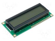 Display: LCD; alphanumeric; FSTN Positive; 16x2; grey; LED; PIN: 16 RAYSTAR OPTRONICS