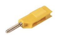 PLUG, 4MM, STACKABLE, YELLOW, PK5, BUELA