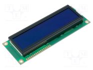 Display: LCD; alphanumeric; STN Negative; 16x2; blue; LED; PIN: 16 RAYSTAR OPTRONICS