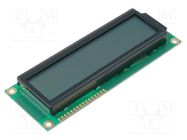 Display: LCD; alphanumeric; STN Positive; 16x2; gray; LED; PIN: 16 RAYSTAR OPTRONICS