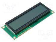 Display: LCD; alphanumeric; STN Positive; 16x2; gray; LED; PIN: 16 RAYSTAR OPTRONICS