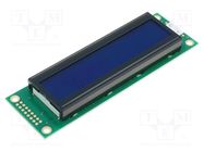 Display: LCD; alphanumeric; STN Negative; 20x2; blue; LED; PIN: 16 RAYSTAR OPTRONICS