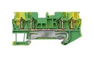 TERMINAL BLOCK, DIN RAIL, PE, 28-16AWG