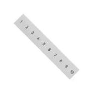 LABELING PLATE, FRONT, 1-10, 6.2MM, WHT