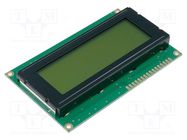 Display: LCD; alphanumeric; STN Positive; 20x4; yellow-green; LED RAYSTAR OPTRONICS