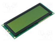 Display: LCD; alphanumeric; STN Positive; 20x4; yellow-green RAYSTAR OPTRONICS