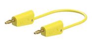 STACKABLE 4MM BANANA PLUG, YELLOW, 1M