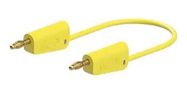 STACKABLE 4MM BANANA PLUG, YELLOW, 2M