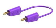 STACKABLE 4MM BANANA PLUG, VIOLET, 0.5M