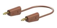 STACKABLE 4MM BANANA PLUG, BROWN, 0.5M