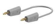 STACKABLE 4MM BANANA PLUG, GREY, 1M