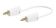 STACKABLE 4MM BANANA PLUG, WHITE, 1M