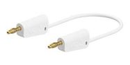 STACKABLE 4MM BANANA PLUG, WHITE, 1M