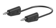 BANANA 4MM PLUG, BLACK, 2M