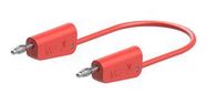 BANANA 4MM PLUG, RED, 0.5M