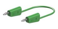 STACKABLE 4MM BANANA PLUG, GREEN, 2M