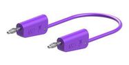 BANANA 4MM PLUG, VIOLET, 0.5M