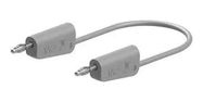 STACKABLE 4MM BANANA PLUG, GREY, 2M