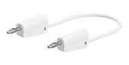 STACKABLE 4MM BANANA PLUG, WHITE, 0.5M