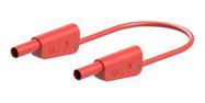 STACKABLE 4MM BANANA PLUG, RED, 1M