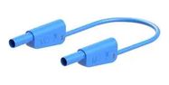 STACKABLE 4MM BANANA PLUG, BLUE, 2M