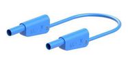 STACKABLE 4MM BANANA PLUG, BLUE, 0.5M