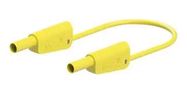 STACKABLE 4MM BANANA PLUG, YELLOW, 2M