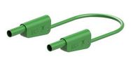 STACKABLE 4MM BANANA PLUG, GREEN, 1M