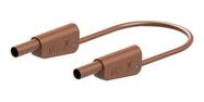 STACKABLE 4MM BANANA PLUG, BROWN, 1M