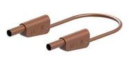STACKABLE 4MM BANANA PLUG, BROWN, 1M