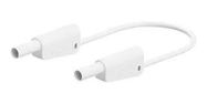 STACKABLE 4MM BANANA PLUG, WHITE, 1M