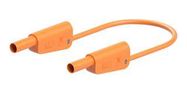 STACKABLE 4MM BANANA PLUG, ORANGE, 2M