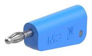 BANANA CONNECTOR, BLUE, PLUG, 19A